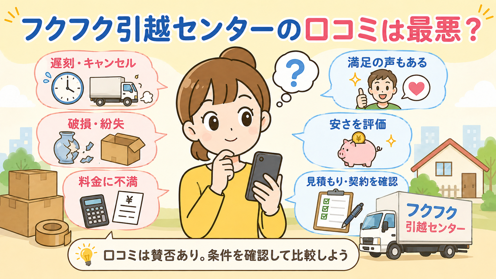 フクフク引越センターの口コミは最悪?