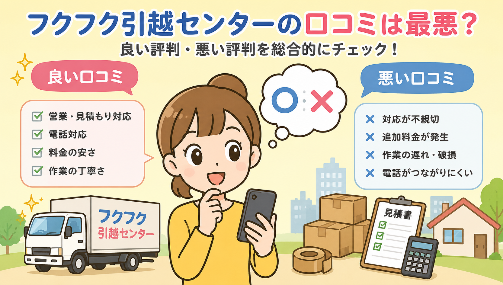 フクフク引越センターは最悪？口コミ・評判・レビュー！