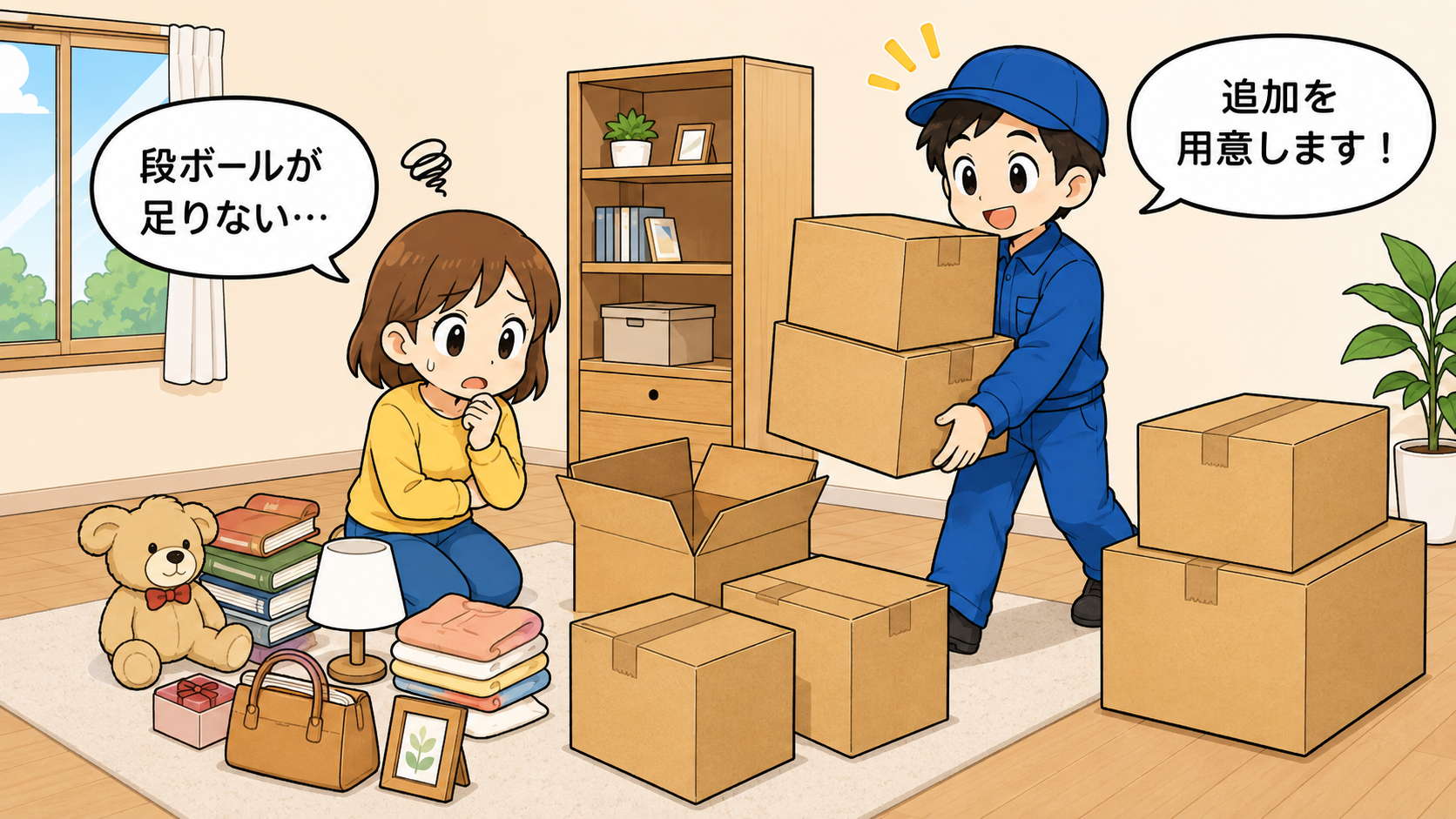 段ボールが足りなくなったときの対応