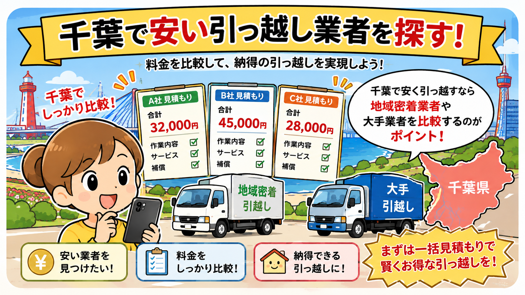 千葉の引っ越しが安い！千葉の格安おすすめ引越し業者