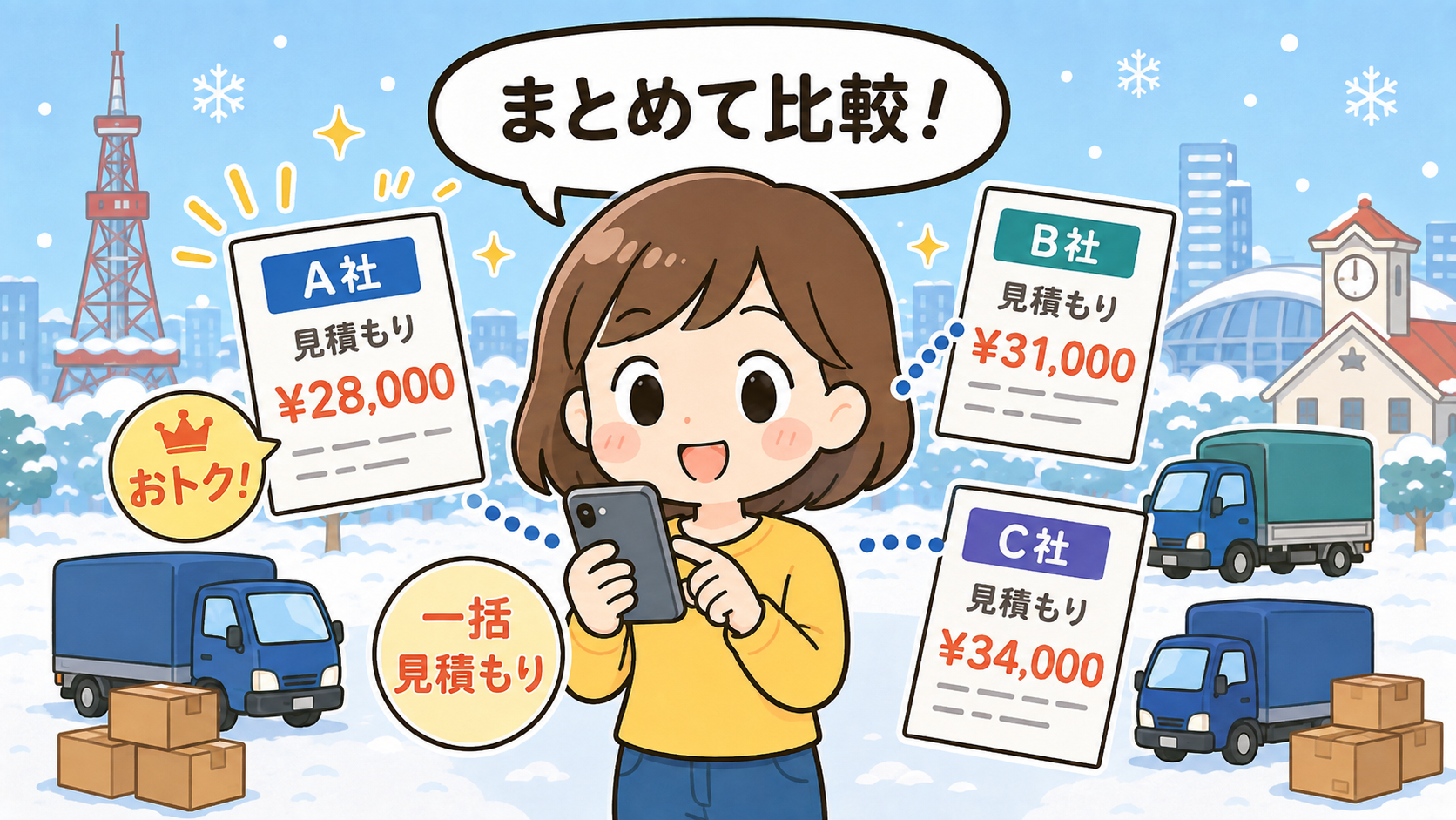 札幌の引っ越しが安い業者の一括見積もり