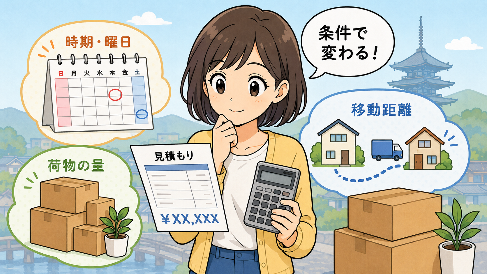 京都の引っ越し料金は安い?だいたいの相場