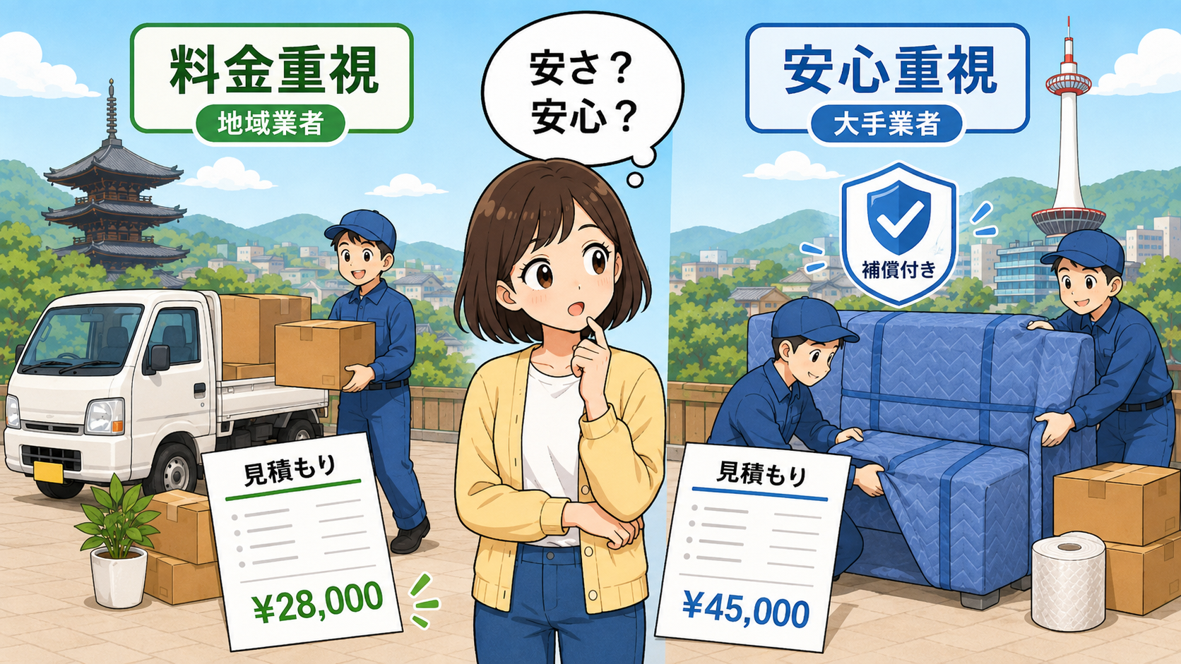 京都の引っ越しが安い大手業者を比較