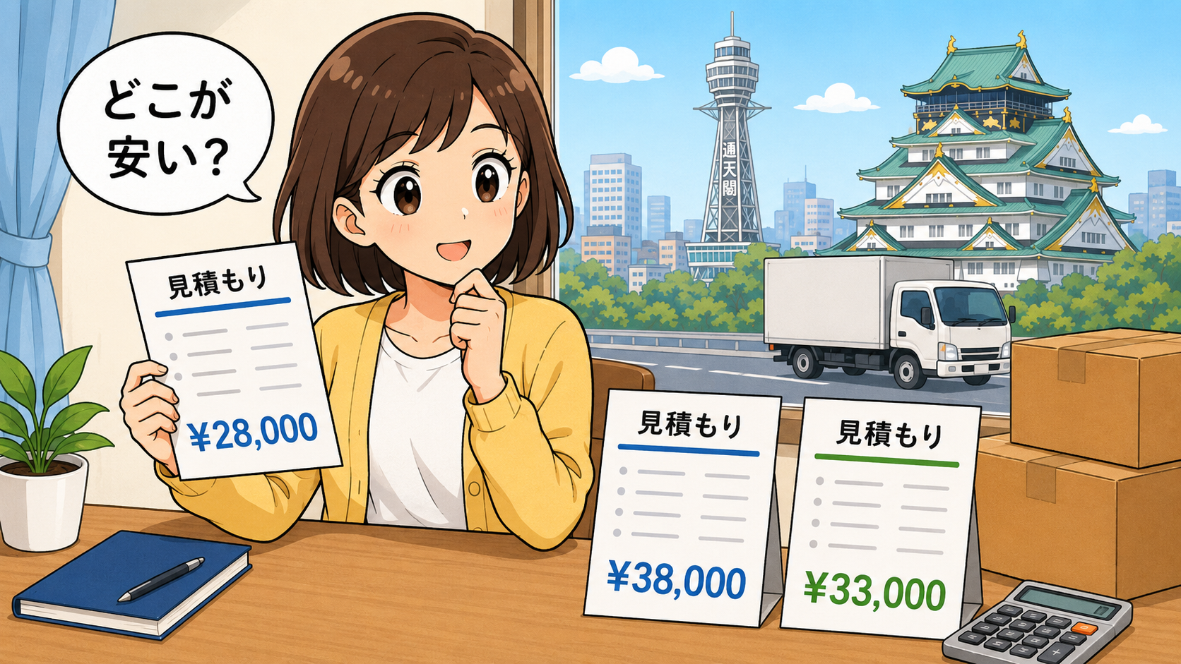 大阪の引越しが安い業者は？料金比較と選び方