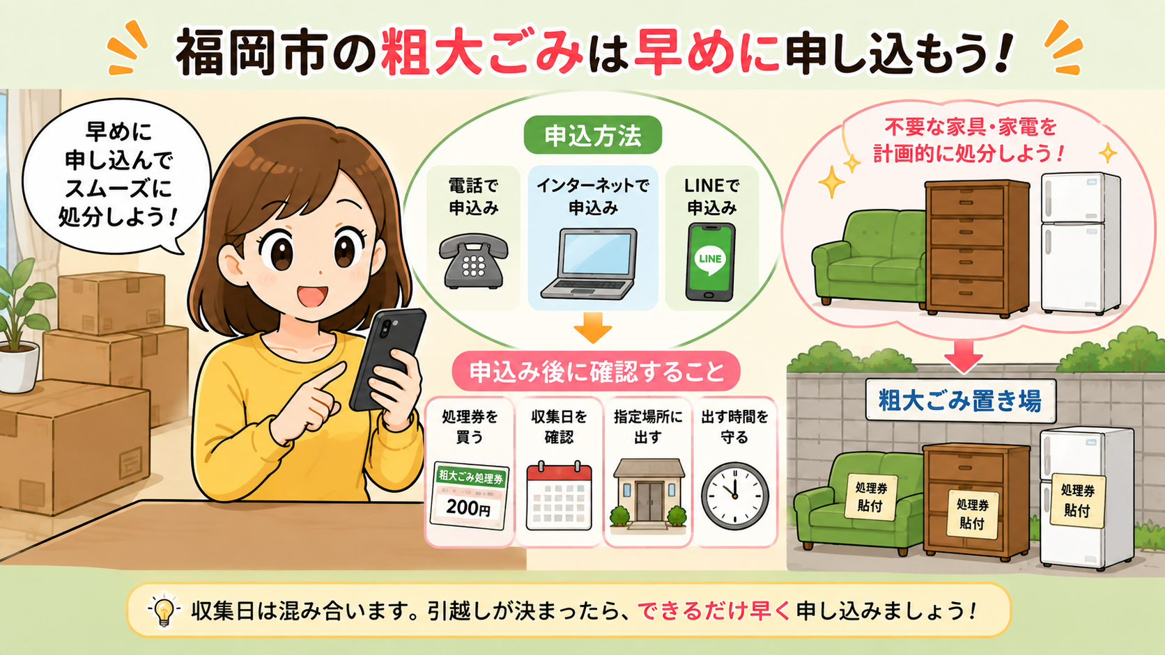福岡市の引越しで忘れやすい粗大ごみ