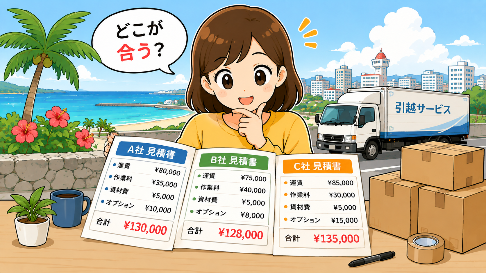沖縄の引越しが安い業者は？料金比較と離島の注意点