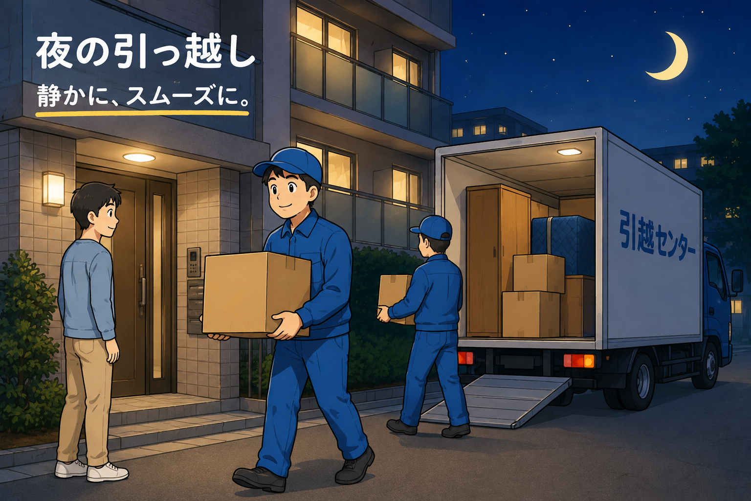 夜の引っ越しは安い？深夜・夜間に対応する業者と注意点