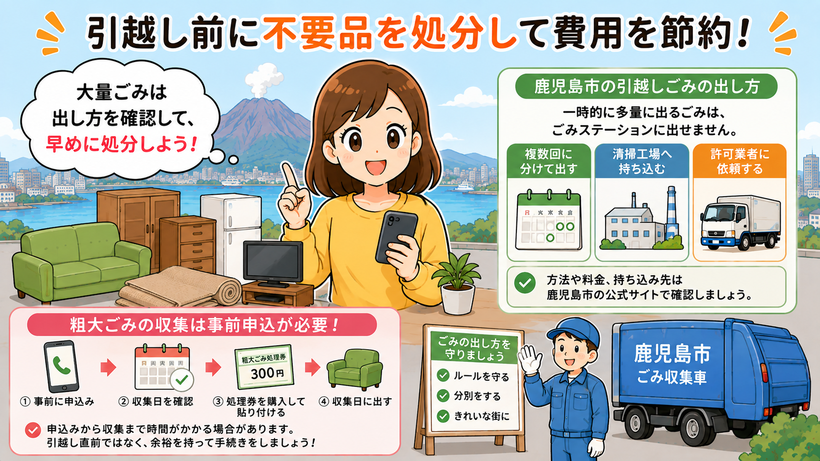 鹿児島市の引越しごみ・粗大ごみ