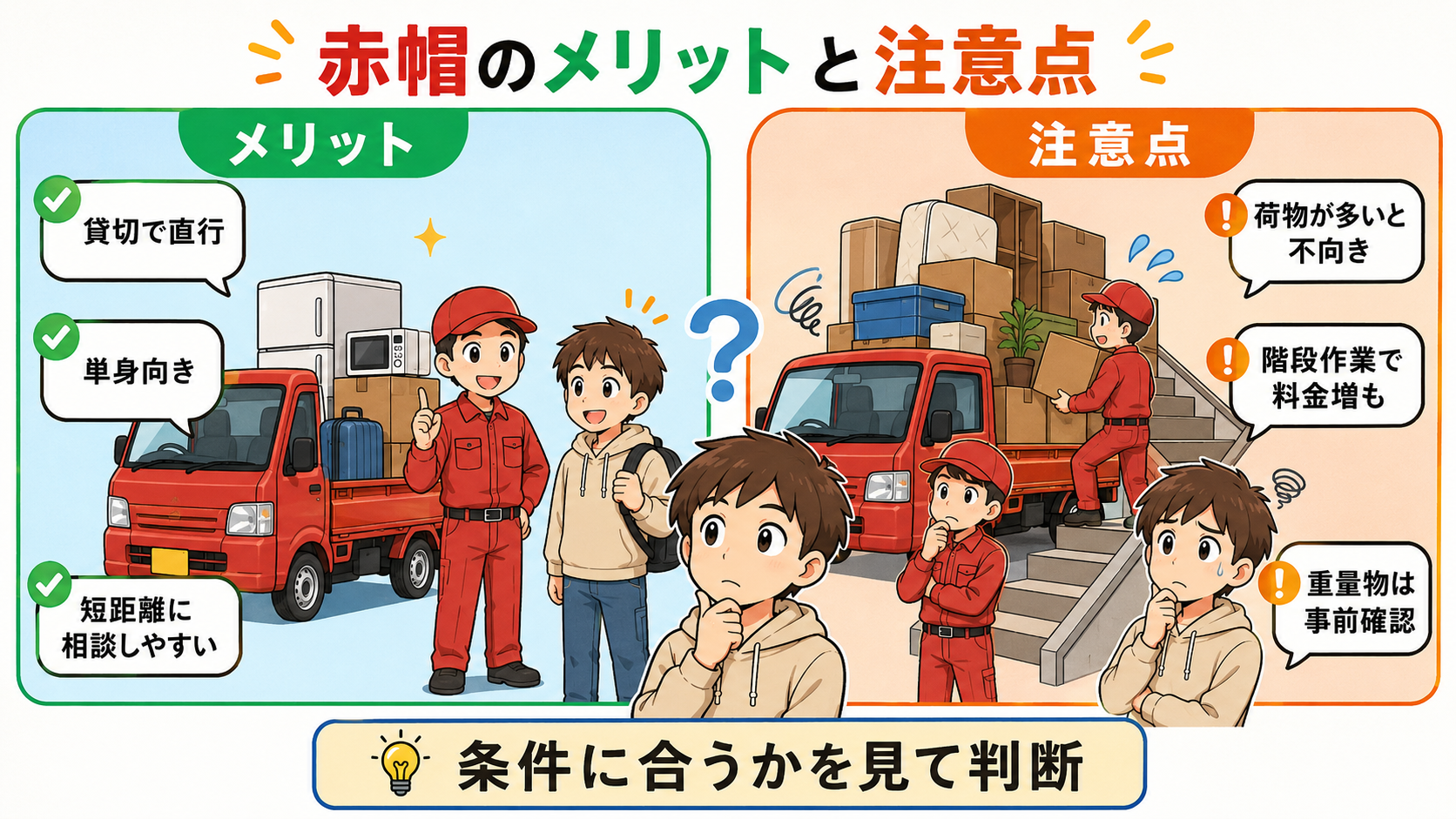 赤帽のデメリット・注意点