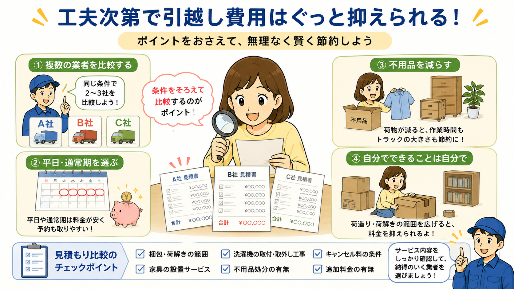 賃貸から賃貸の引越し費用を抑える方法