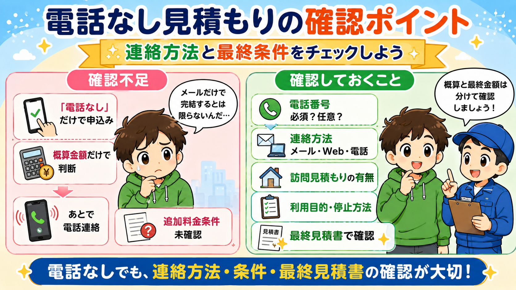 電話なし引越し見積もりのコツ