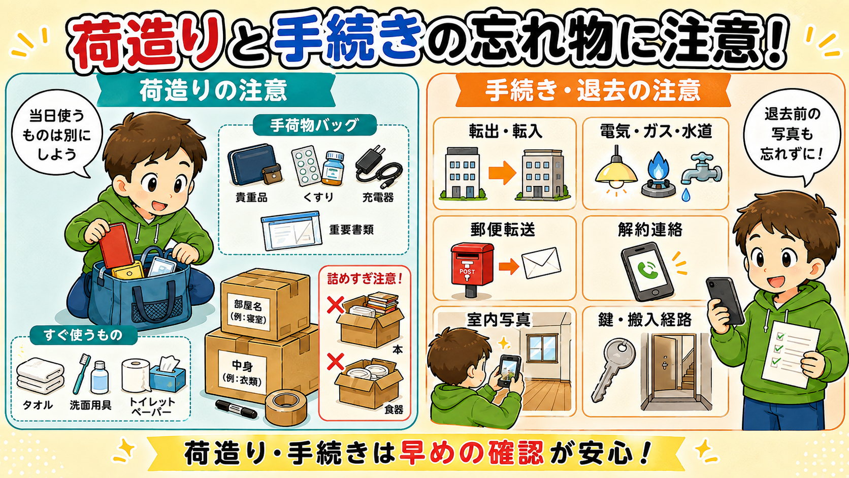 引越し荷造りの知識